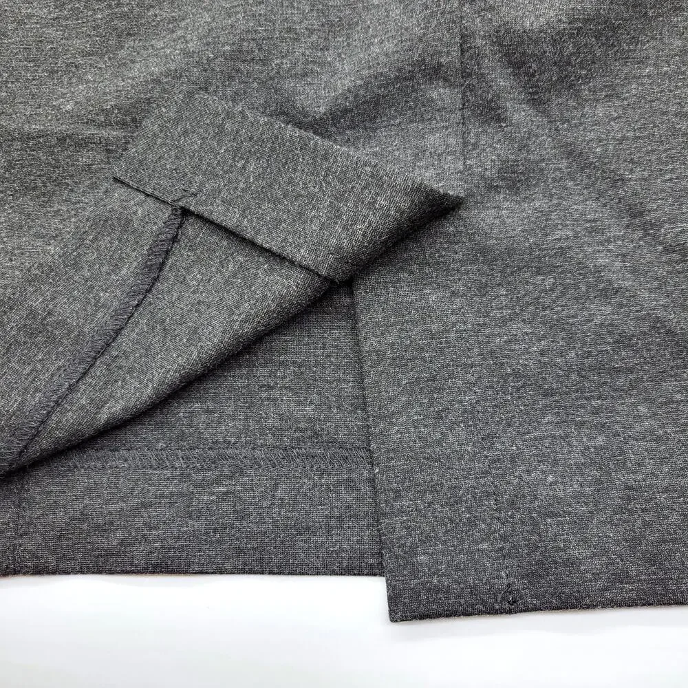 J Jill Pencil Skirt Women's XL Dark Gray Ponte Knit Pull On Fall Office Academia